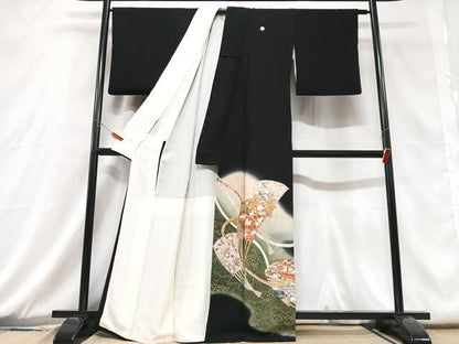 平和屋着物■豪華黒留袖　奥義文　暈し染め　金彩　正絹　逸品　CABD6869xe