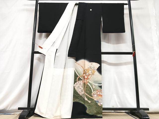 平和屋着物■豪華黒留袖　奥義文　暈し染め　金彩　正絹　逸品　CABD6869xe