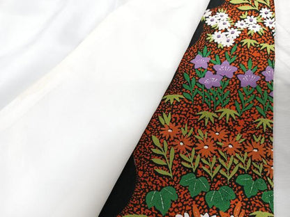 平和屋着物■豪華黒留袖　刺繍　花鳥文　金彩　正絹　逸品　CABD6853xe