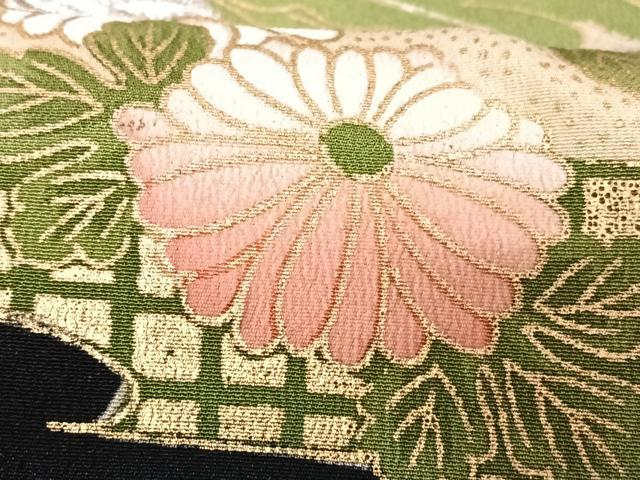 平和屋着物■豪華黒留袖 駒刺繍 鳳凰花文 金彩 正絹 逸品 CABD6850xe