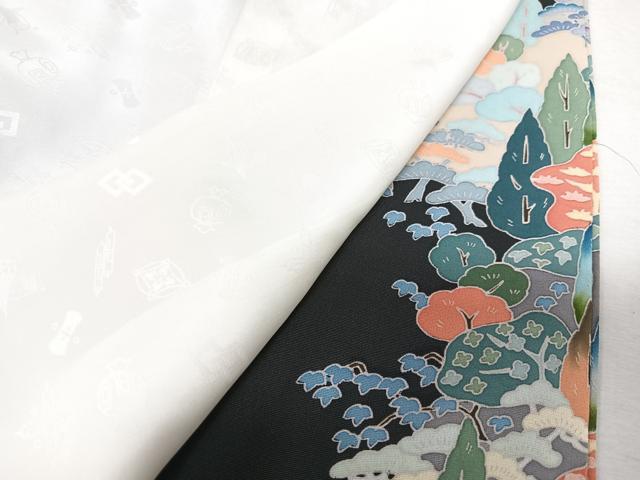 平和屋着物■豪華黒留袖 風景文 正絹 逸品 CABD6883xe