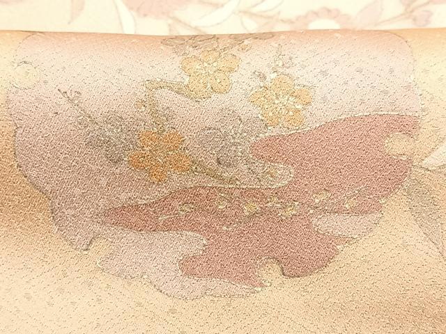 平和屋着物■訪問着　雪輪枝垂れ花文　暈し染め　金彩　正絹　逸品　CABD6889xe