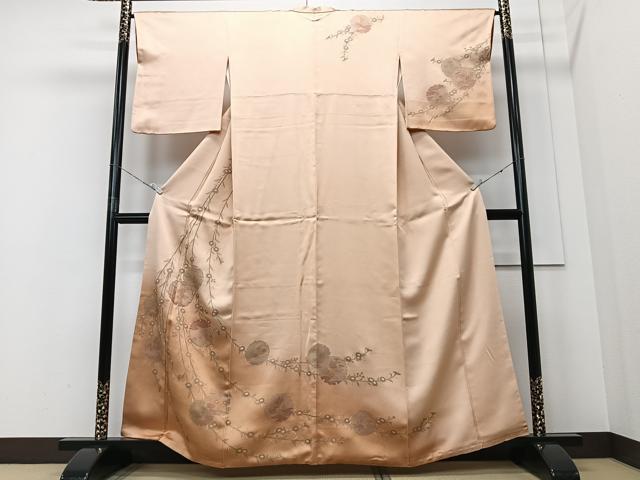 平和屋着物■訪問着　雪輪枝垂れ花文　暈し染め　金彩　正絹　逸品　CABD6889xe