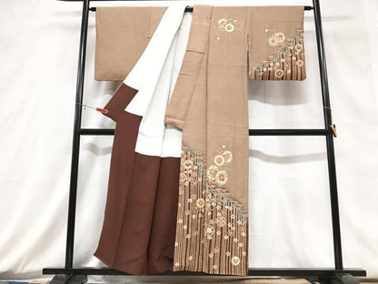 平和屋着物■訪問着　花鼓笹竹文　金彩　正絹　逸品　CABD6882xe