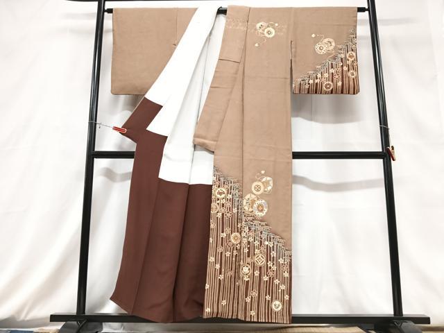 平和屋着物■訪問着　花鼓笹竹文　金彩　正絹　逸品　CABD6882xe