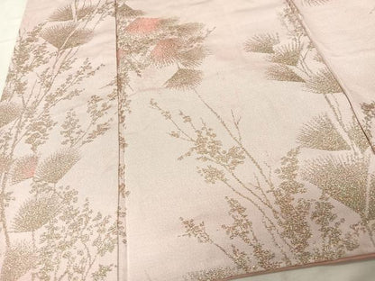 平和屋着物■上質な小紋　寿光織　枝松葉　金彩　正絹　逸品　CABD6872xe