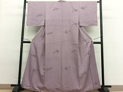 平和屋着物■上質な小紋　地紋起こし　風景文　正絹　逸品　未使用　BAAW4825hv