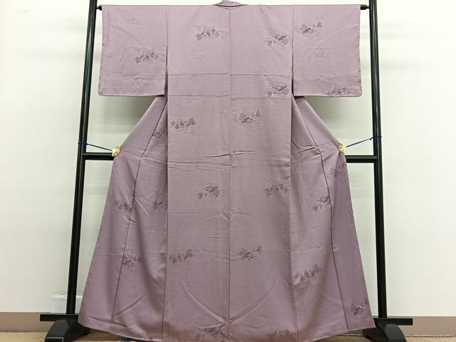 平和屋着物■上質な小紋　地紋起こし　風景文　正絹　逸品　未使用　BAAW4825hv