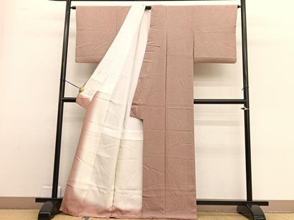 平和屋着物■上質な小紋　亀甲花文　正絹　逸品　BAAW4874hv