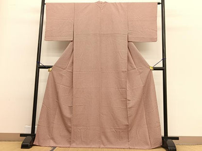平和屋着物■上質な小紋　亀甲花文　正絹　逸品　BAAW4874hv