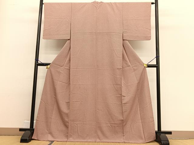 平和屋着物■上質な小紋　亀甲花文　正絹　逸品　BAAW4874hv