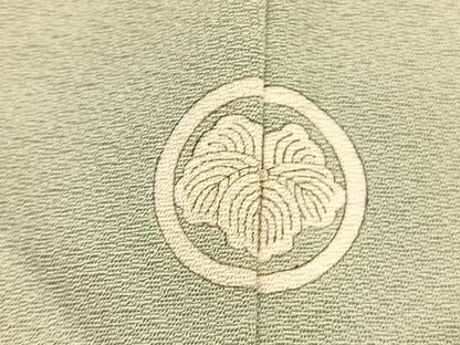 平和屋着物■上質な色無地　菱地紋　裏葉柳色　正絹　逸品　BAAW4853hv
