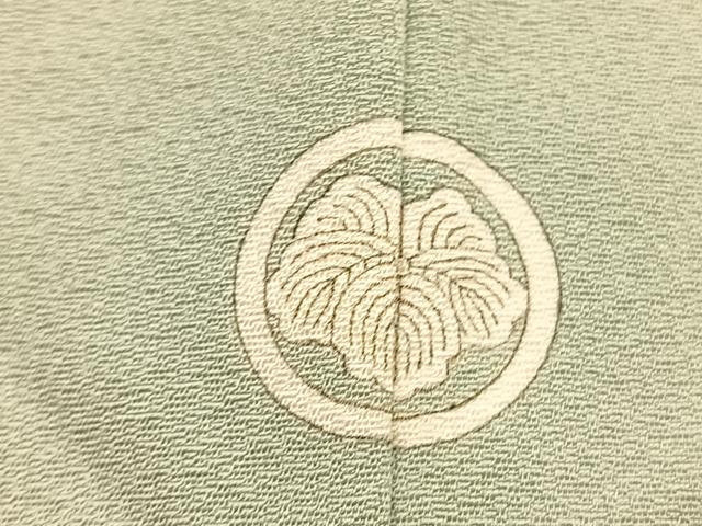 平和屋着物■上質な色無地　菱地紋　裏葉柳色　正絹　逸品　BAAW4853hv