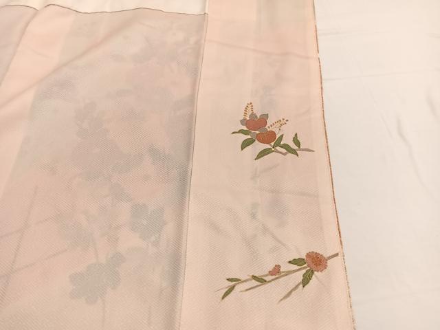 平和屋着物■訪問着 扇面花文 暈し染め 金彩 正絹 逸品 BAAW4909hv