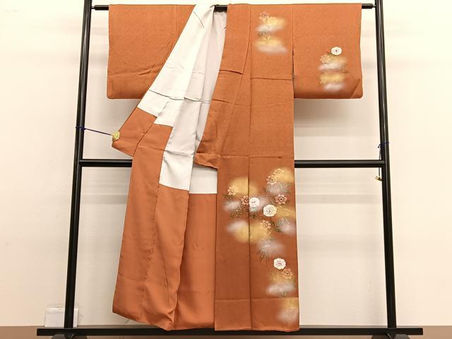 平和屋着物■訪問着 枝花文 蛍暈し 金銀彩 正絹 逸品 BAAW4967hv