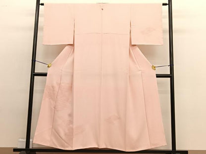 平和屋着物■中国三大刺繍 スワトウ刺繍 無地絵羽訪問着 総刺繍 菱天井花文 洗柿色 正絹 逸品 BAAW4979hv