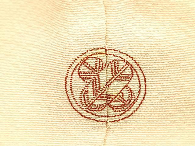 平和屋着物■中国三大刺繍 スワトウ刺繍 無地絵羽訪問着 総刺繍 菱天井花文 洗柿色 正絹 逸品 BAAW4979hv