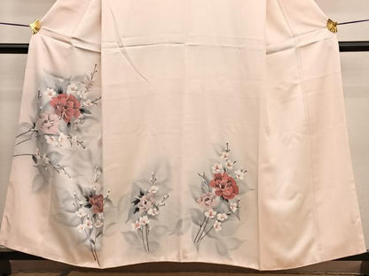 平和屋着物■訪問着　手描き　草花文　暈し染め　正絹　逸品　BAAW4989hv