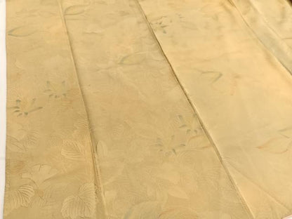 平和屋着物■上質な小紋　地紋起こし　草葉文　暈し染め　正絹　逸品　BAAW4990hv