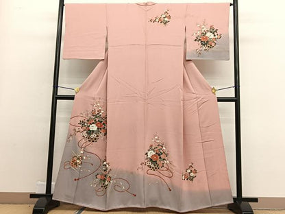 平和屋着物■訪問着　花籠文　暈し染め　金彩　正絹　逸品　BAAW4985hv