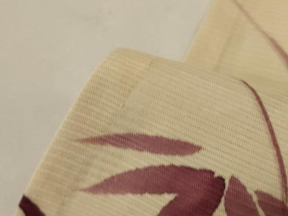 平和屋着物＊夏物 小紋 絽 草花文 正絹 逸品 AABG7376jd
