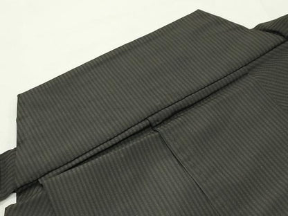 平和屋着物●男性　馬乗り袴　縞　正絹　逸品　CABC8398gh