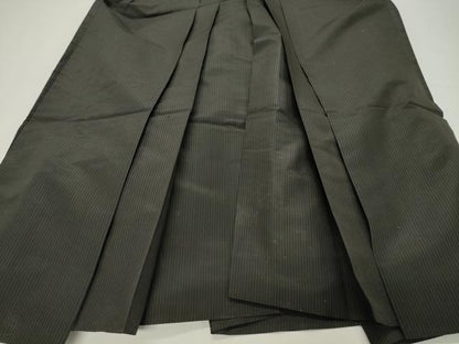 平和屋着物●男性　馬乗り袴　縞　正絹　逸品　CABC8398gh