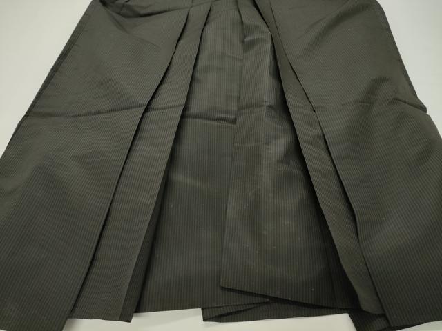 平和屋着物●男性　馬乗り袴　縞　正絹　逸品　CABC8398gh