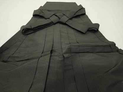 平和屋着物●男性　馬乗り袴　縞　正絹　逸品　CABC8398gh