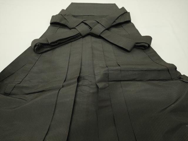 平和屋着物●男性　馬乗り袴　縞　正絹　逸品　CABC8398gh
