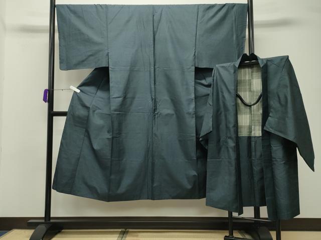 平和屋着物●男性　本場大島紬　アンサンブル　100亀甲　総詰め　正絹　逸品　CABD8808gh