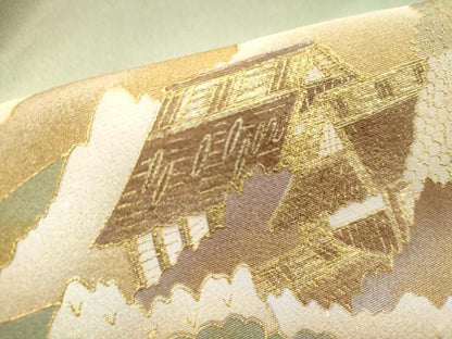 平和屋着物■訪問着 風景文 暈し染め 金彩 正絹 逸品 DABD2590cd