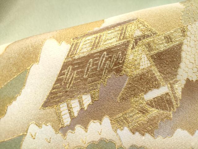 平和屋着物■訪問着 風景文 暈し染め 金彩 正絹 逸品 DABD2590cd
