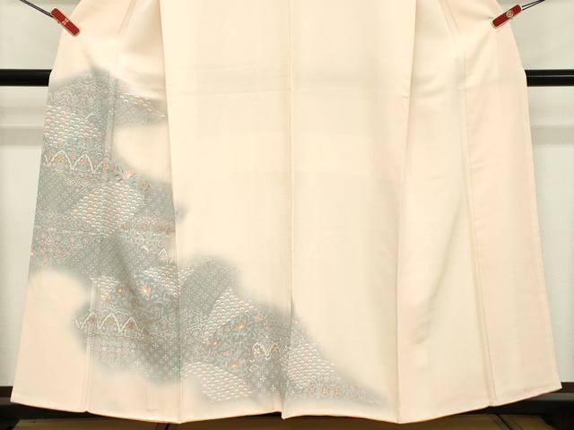 平和屋着物■訪問着 刺繍 吉祥花文 暈し染め 金彩 やまと誂製 正絹 逸品 DABD2584cd