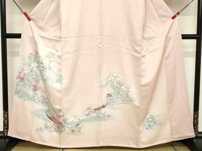 平和屋着物■訪問着 流水花鳥文 暈し染め 正絹 逸品 DABD2593cd