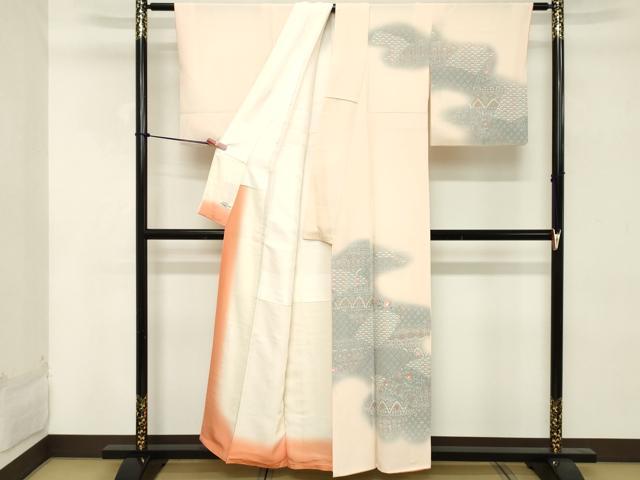 平和屋着物■訪問着 刺繍 吉祥花文 暈し染め 金彩 やまと誂製 正絹 逸品 DABD2584cd