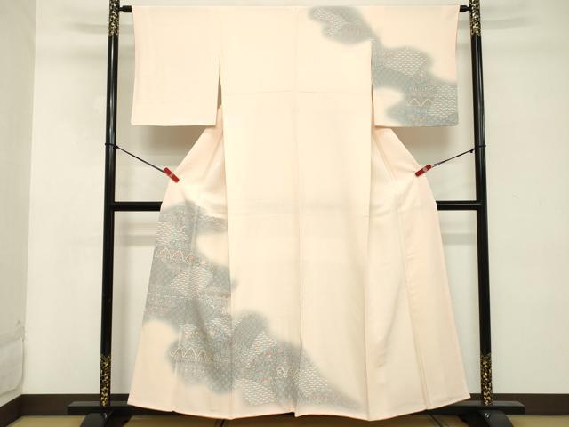 平和屋着物■訪問着 刺繍 吉祥花文 暈し染め 金彩 やまと誂製 正絹 逸品 DABD2584cd