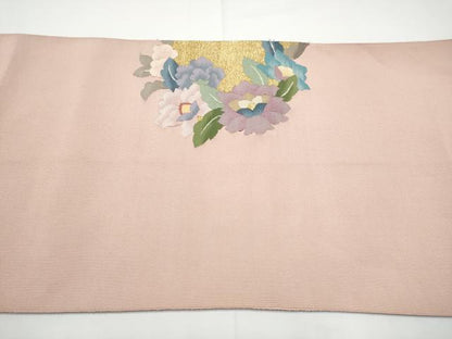 平和屋着物●爪掻き本綴れ　八寸名古屋帯　孔雀花文　金銀糸　正絹　逸品　CABE0108hy