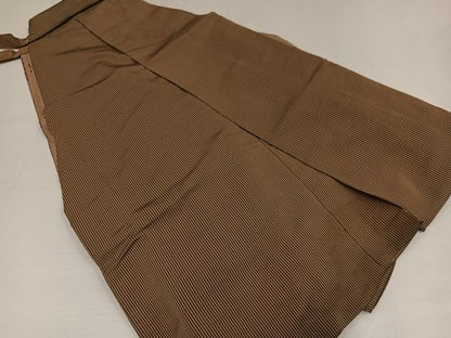 平和屋着物●男性　馬乗り袴　縞　正絹　逸品　AABG7307ph