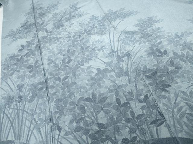 平和屋着物●伝統工芸士 砂川健一　訪問着　伊と幸　枝花文　極小鮫小紋柄　反端付き　正絹　逸品　未使用　AABG6705cs