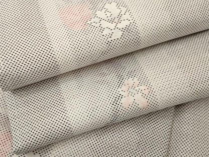平和屋着物●本場大島紬　白大島　カタス9マルキ　枝花間道　正絹　逸品　未使用　AABG6712cs