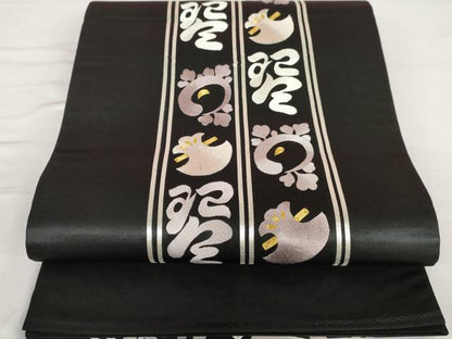 平和屋着物●訪問着・袋帯セット　判じ物　斧琴菊　金彩　正絹　逸品　AABG6719cs