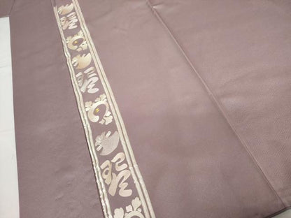 平和屋着物●訪問着・袋帯セット　判じ物　斧琴菊　金彩　正絹　逸品　AABG6719cs