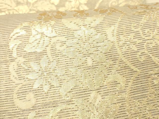 平和屋着物＊夏物 つけ帯 草花文 金糸 正絹 逸品 DABC8570cm