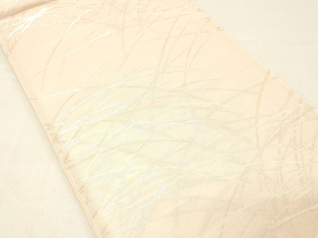 平和屋着物＊夏物 六通柄袋帯 草葉文 銀糸 DABC8569cm