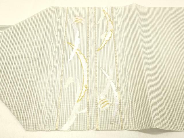 平和屋着物＊夏物 絽綴れ つけ帯 雪芝文 金銀糸 正絹 逸品 DABC8571cm