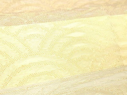 平和屋着物＊夏物 織物一筋名門 織悦 全通柄袋帯 流水青海波花文 金糸 正絹 逸品 DABC8568cm