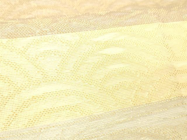 平和屋着物＊夏物 織物一筋名門 織悦 全通柄袋帯 流水青海波花文 金糸 正絹 逸品 DABC8568cm
