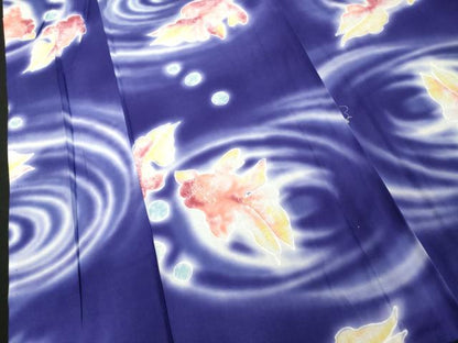 平和屋着物∴夏物 ファッションブランド hiromichi nakano ヒロミチナカノ 浴衣 流水文 金魚 綿 逸品 DABD2634cd
