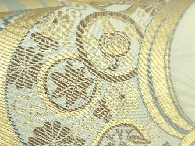 平和屋本店●極上　西陣　川島織物　六通柄　本袋帯　吉兆錦松　本金　共箱付き　逸品　DZAB5584kh6